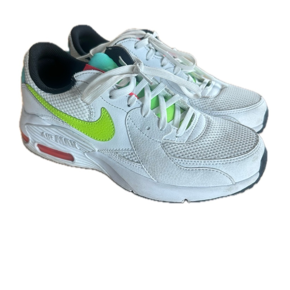 Nike White Air Max Excee CW5606-100 Lace Up Shoes Women’s sz. 7 Orange Blue Gr.